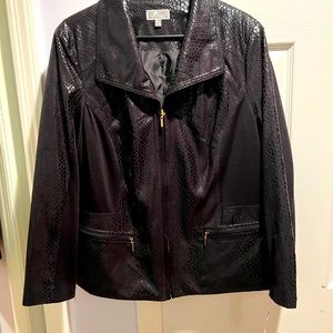 JM Collection Black Woman's Jacket 14W New Twist